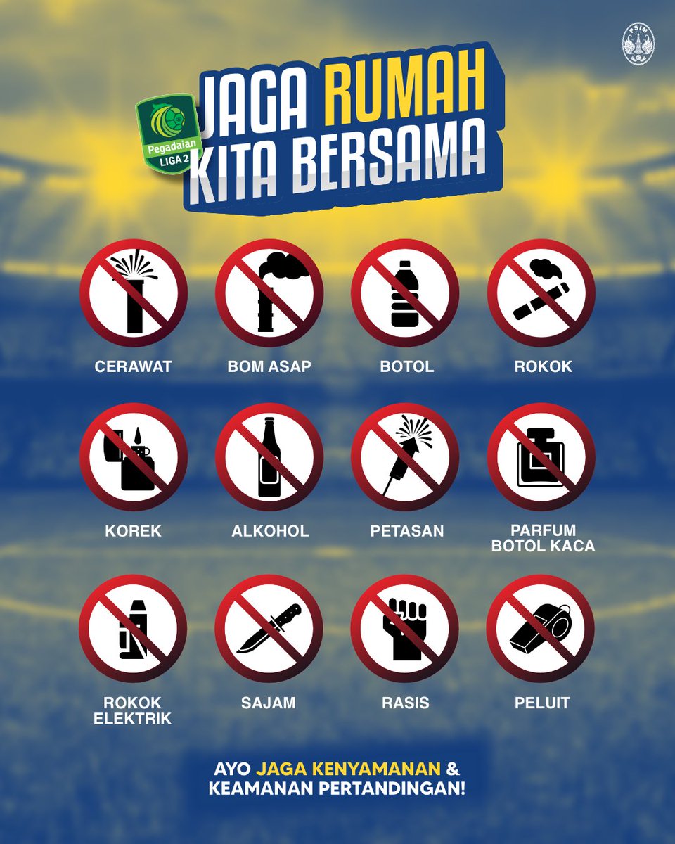 PSIMJOGJA's tweet photo. Perhatikan baik-baik seluruh aturan yang berlaku demi keamanan dan kenyamanan rumah kita bersama, Dab! 💙

#Stron95pirit
#RiseToGlory
#LaskarMataram
#AYDK https://t.co/2xN0l6i8qA