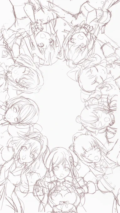 #皆さんラフと塗った後を見せてください
割と描きながら変えてっちゃう✨ 
