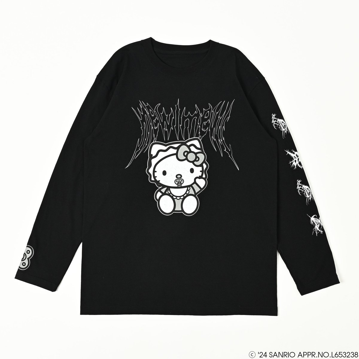 QOOZA × HELLO KITTY / KITTYコラボパーカー（WHT） QOOZA × HELLO KITTY / KITTYコラボパーカー〔GRY〕（Q0069） - QOOZA