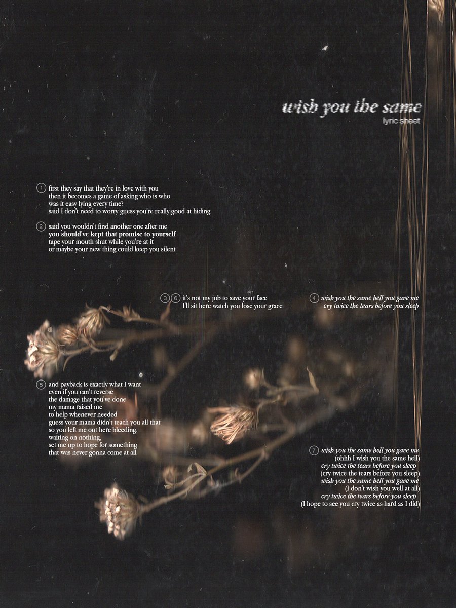 gabcreates's tweet photo. posting this early for those who pay attention to the words in songs as much as I do 💌

‘wish you the same’
(prod. @itsvertx, @akirawav)

out on 9/18, Wednesday
midnight wherever you are https://t.co/M4GWp5F2HX