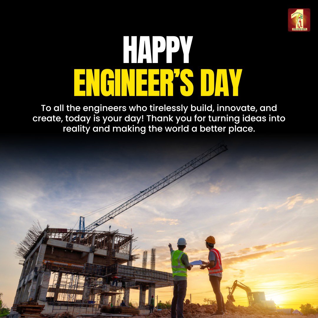 DSSNewsUpdates's tweet photo. Humble tributes to the 'Father of Modern India', Sir M. Visvesvaraya on his birth anniversary. His innovative work in flood control and irrigation transformed India’s landscape and inspired future generations to use technology for nation's progress and growth.
Happy #EngineersDay to all.