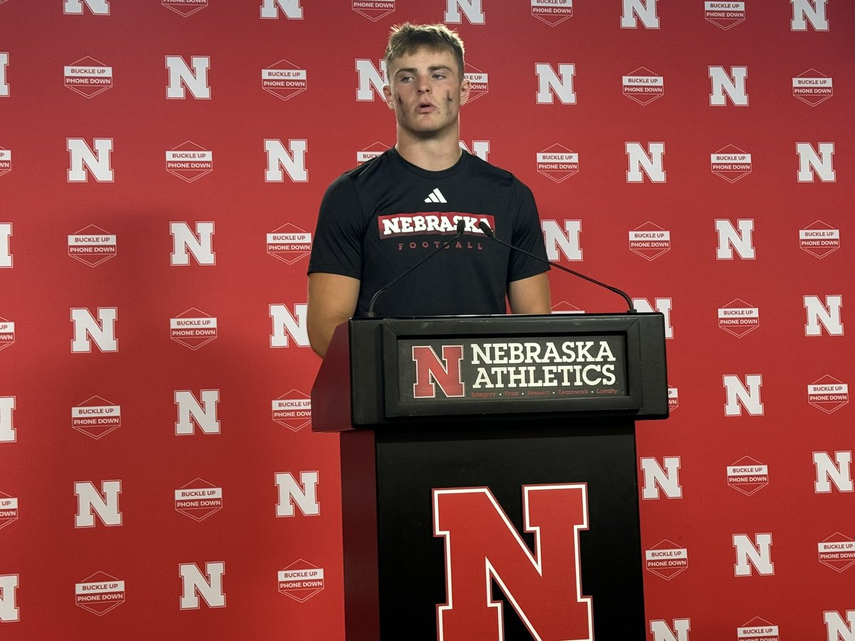 mitchsherman's tweet photo. Four catches for 48 yards and his first career touchdown for true freshman WR Carter Nelson in Nebraska’s Week 3 win. https://t.co/vv9kX5NCvm