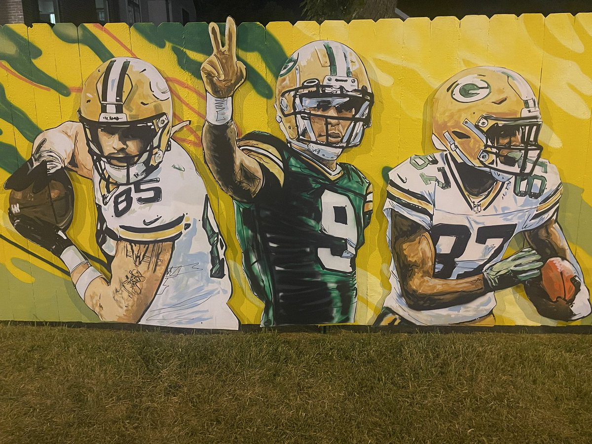 PackersFence's tweet photo. Who is WR1???  Doesn’t matter because @packers are ‘Rollin Deep’

Introducing the 2024-2025 #PackersFence by @spencernyoung and @cheeseheadtv https://t.co/kNIs7aMZgI