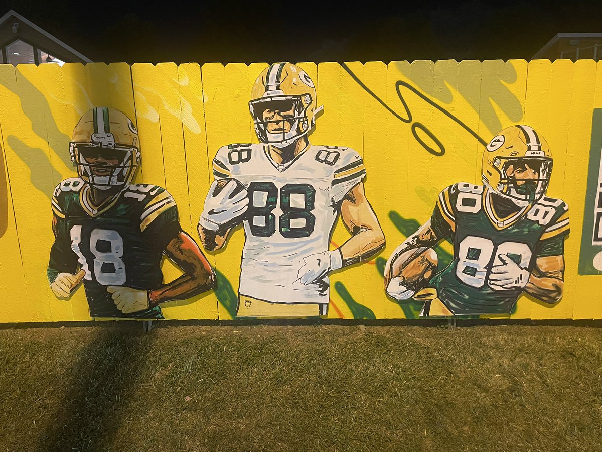 PackersFence's tweet photo. Who is WR1???  Doesn’t matter because @packers are ‘Rollin Deep’

Introducing the 2024-2025 #PackersFence by @spencernyoung and @cheeseheadtv https://t.co/kNIs7aMZgI