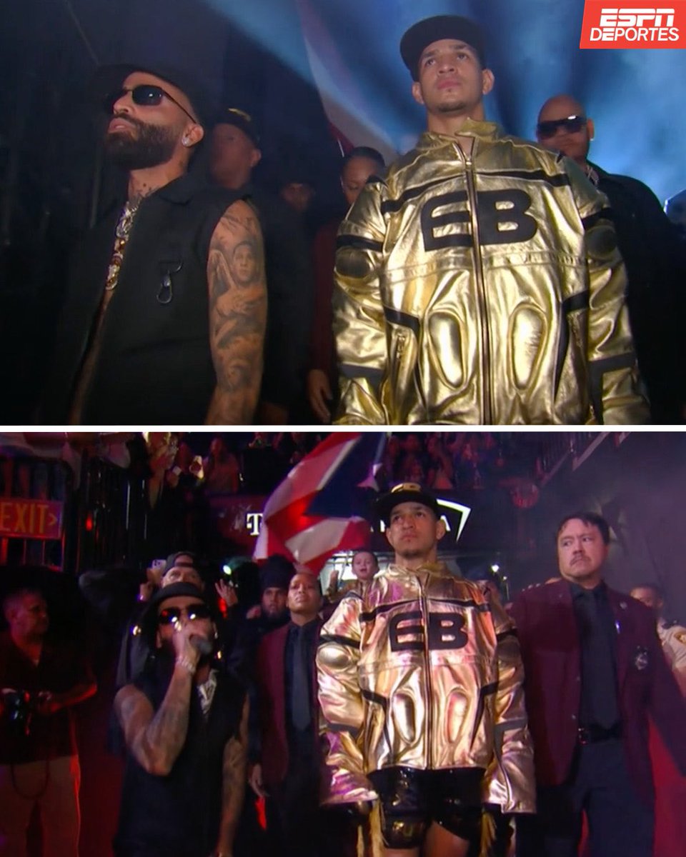 tvmaxdeportes's tweet photo. ENTRADA TOP😎 🇵🇷 🔥 El boxeador Edgar Berlanga ingresa acompañado de ARCÁNGEL y FAT JOE para la pelea ante Canelo Álvarez. 📸 ESPN. #FullDeportes #FullBoxeo https://t.co/NyWmjf4BIg