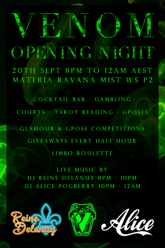 💚 Dive into a world where every sip is a sin, every touch is a promise and discover the intoxicating allure of V E N O M. Emerald hues cascade through the air casting a seductive spell over all who enter 💚
vnm.crd.co
discord.gg/Q8s2eehb8K
#venomoce #ffxiv