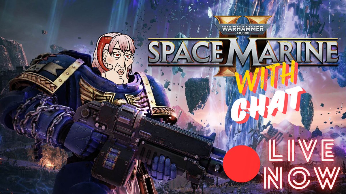 Vostil_dmg's tweet photo. 🔴WERE ON🔴
 !🎊Welcome in adventures time for some #SpaceMarine2   !!🎊 

TIME TO RIP AND TEAR! lets get crazy with it boiz drop in and lets get to killin some nids! 

#Vtuber https://t.co/PBsjF1mlot