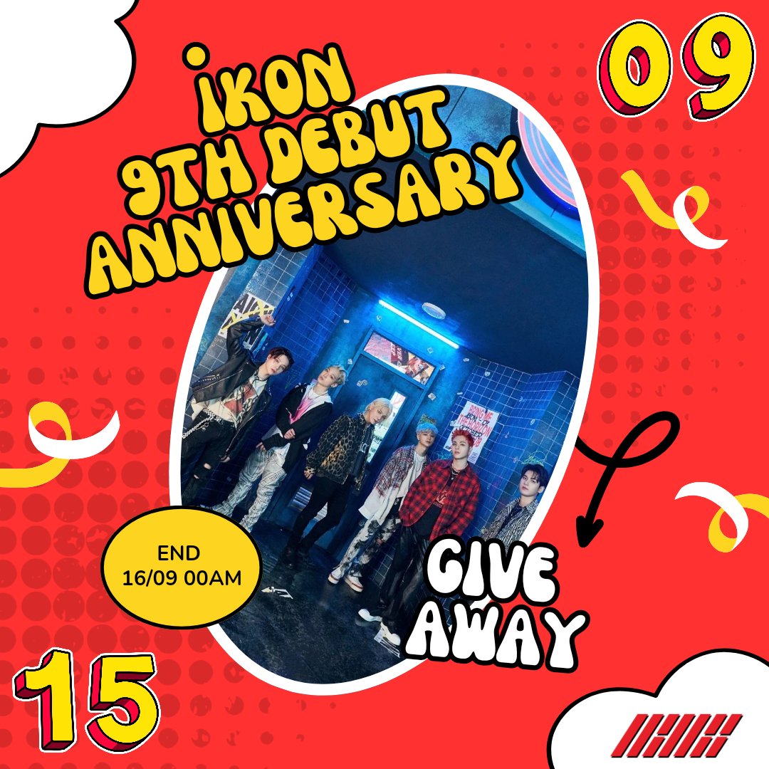 ai4dk's tweet photo. Happy 9th Debut Anniversary #iKON

Lil Give Away untuk iKONIC 🇮🇩
. Like &amp; 🔄 GA ini
. Rep wishes for iKON + drop tags 👇

🗓️ END 16/9 00.00 AM 
🏆 3 winners (raffle)

CELEBRATIN9 iKON
#9YearsToForeverWithiKON
@iKONIC_143 #아이콘 https://t.co/gbAfHbXMxs