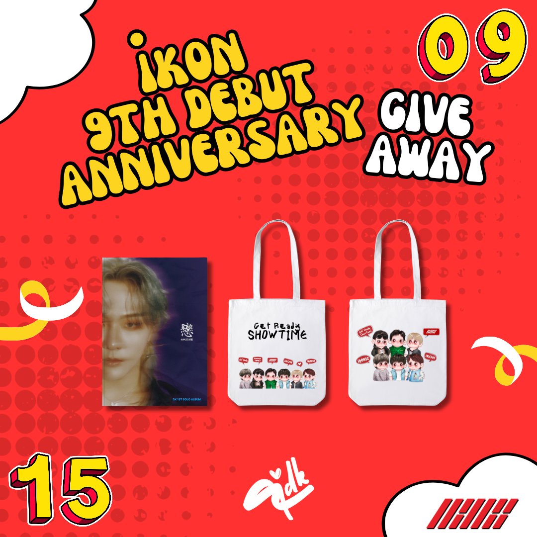 ai4dk's tweet photo. Happy 9th Debut Anniversary #iKON

Lil Give Away untuk iKONIC 🇮🇩
. Like &amp; 🔄 GA ini
. Rep wishes for iKON + drop tags 👇

🗓️ END 16/9 00.00 AM 
🏆 3 winners (raffle)

CELEBRATIN9 iKON
#9YearsToForeverWithiKON
@iKONIC_143 #아이콘 https://t.co/gbAfHbXMxs