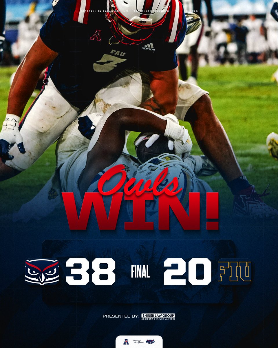 FAUFootball's tweet photo. Trophy stays in Boca Raton.

#TriCountyTakeover 
#WinningInParadise https://t.co/COMoyYb65N