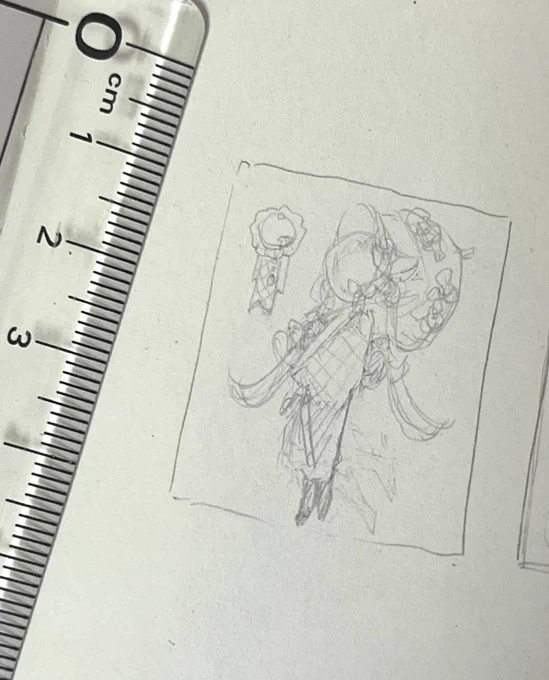 #皆さんラフと塗った後を見せてください 
ラフ小さいです…色ラフやらないです… 