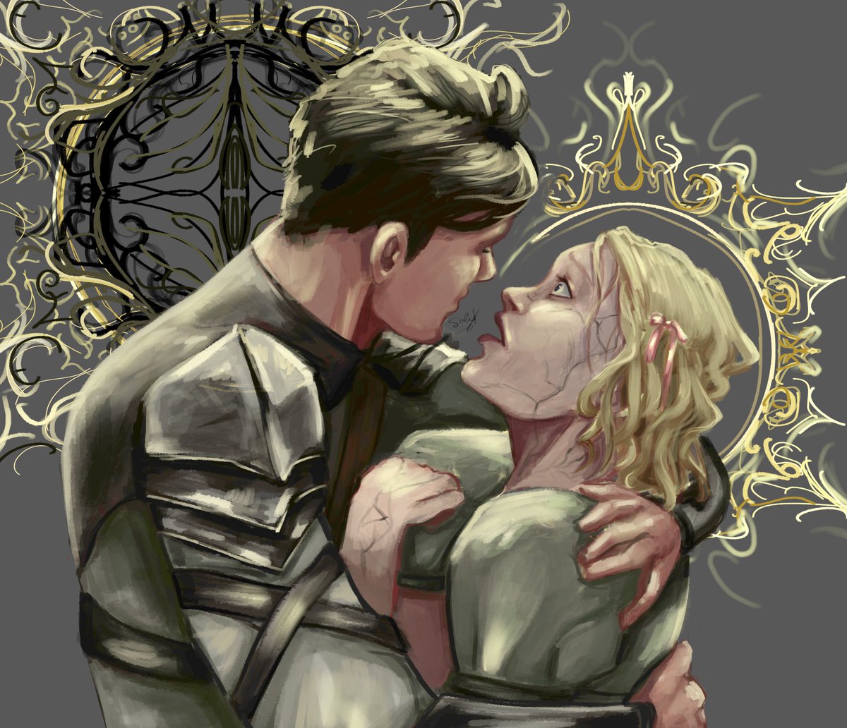 salixbabyloni's tweet image. "'Will, I'm frightened.' The words were a whisper, her lips barely moving." 
Will Kempen and Katherine Kent from Dark Rise. #DARKRISE