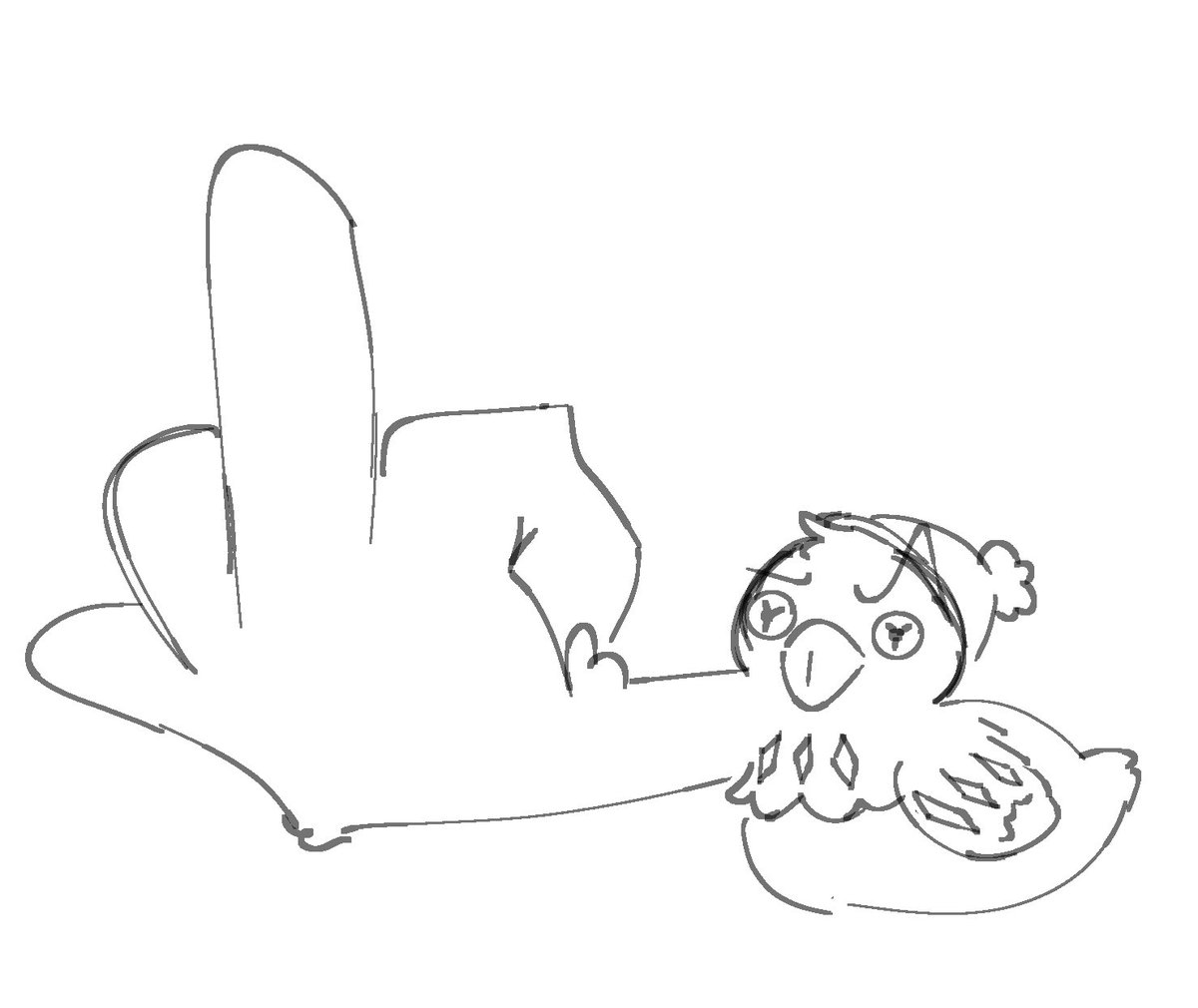 kittycomputr's tweet photo. Literally lives with me and is commenting on my twitter, low effort sketch be apon yee #crowzi https://t.co/lkGQWHrb63