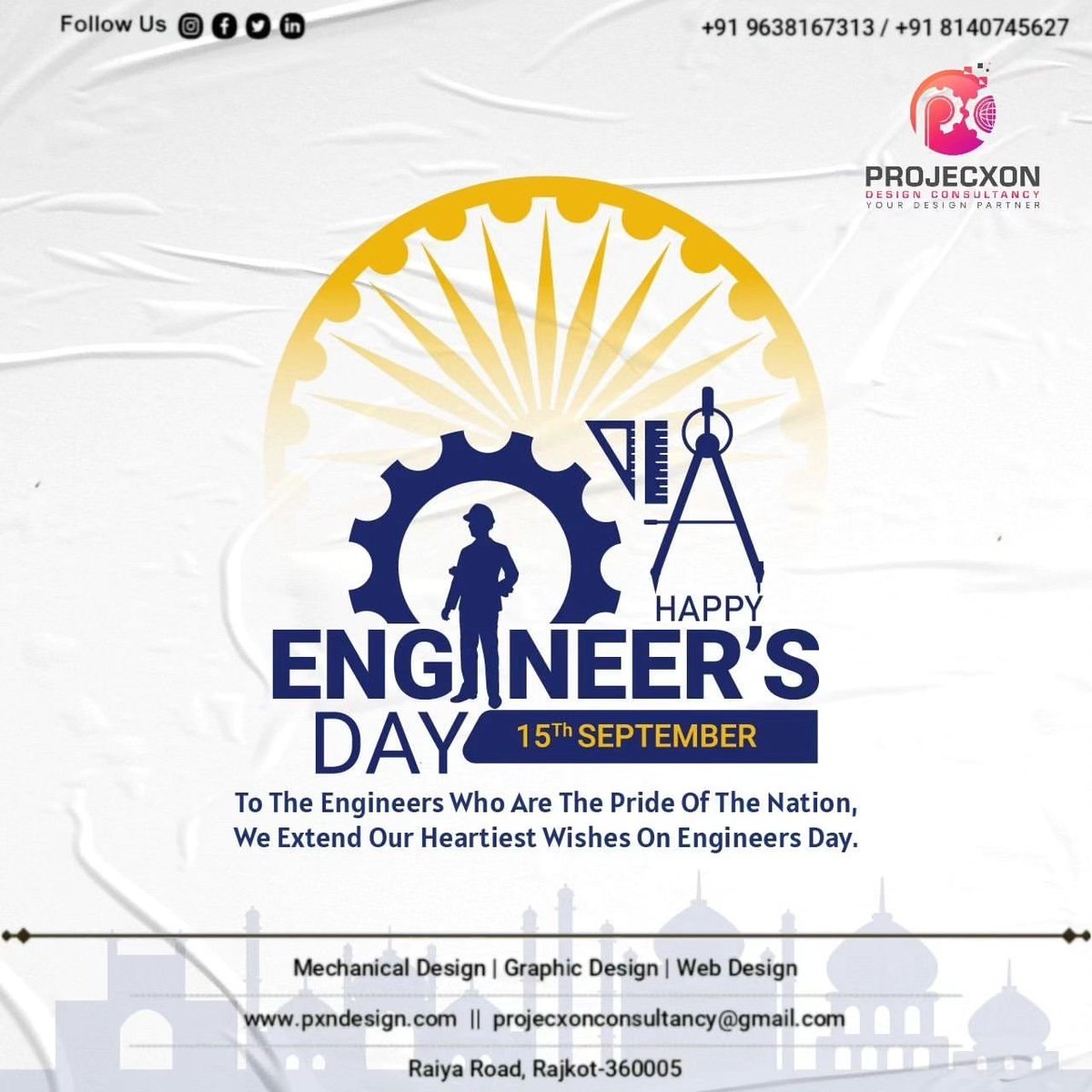 ProjecxonDesign's tweet photo. 🥳 Happy Engineers Day 👨‍🏭⚙️🖥️💯😎

For more : https://t.co/AXIwJeHwFc 

#engineersday #engineering #Projecxon #trend #cad #engineering #mechanicaldesign #engineeringstudent
#industrialdesign #cam #3dcad #solidworks #3danimations #solidworks_design #3dvisualisation #production https://t.co/IamWX6PTdC