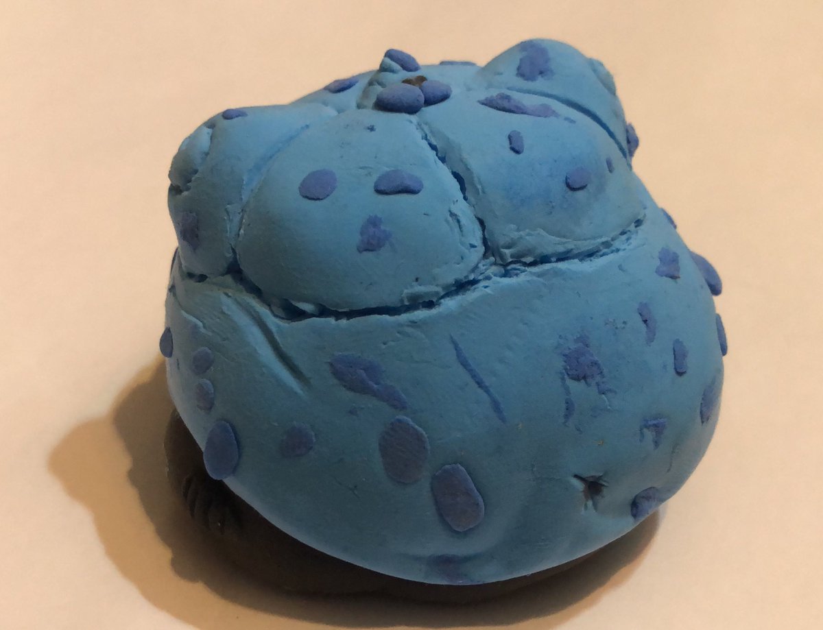 When I saw him, I came up with an idea!! 
(It is made completely of moldable foamy or air clay)