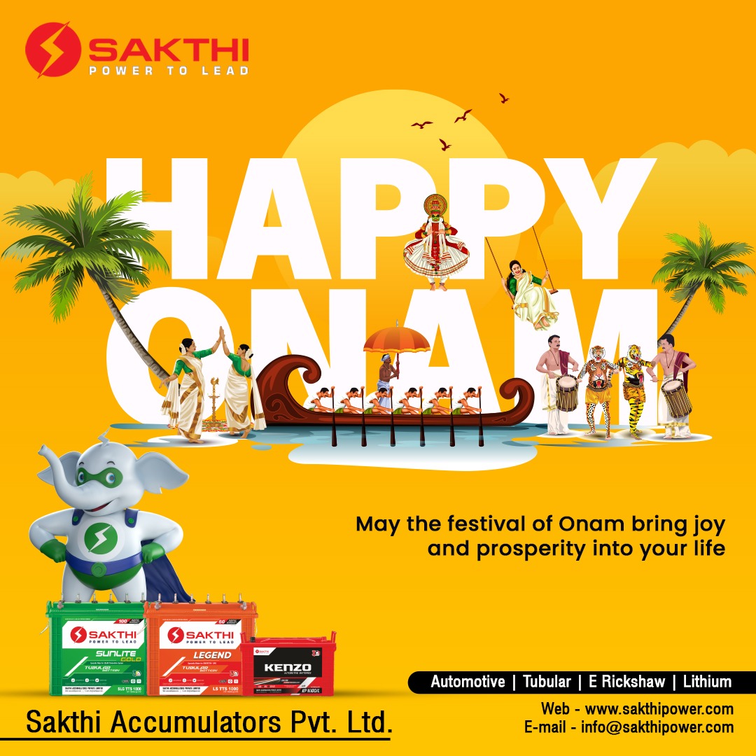 sakthibattery's tweet photo. Celebrate this Onam with a heart full of gratitude and joy. May you enjoy the festival with your loved ones, creating memories that last a lifetime. Happy Onam from team Sakthi!

Follow us : @sakthibattery

#happyonam #OnamCelebration #OnamFestival #Onam2024 #KeralaOnam https://t.co/FIvgc2Buxd