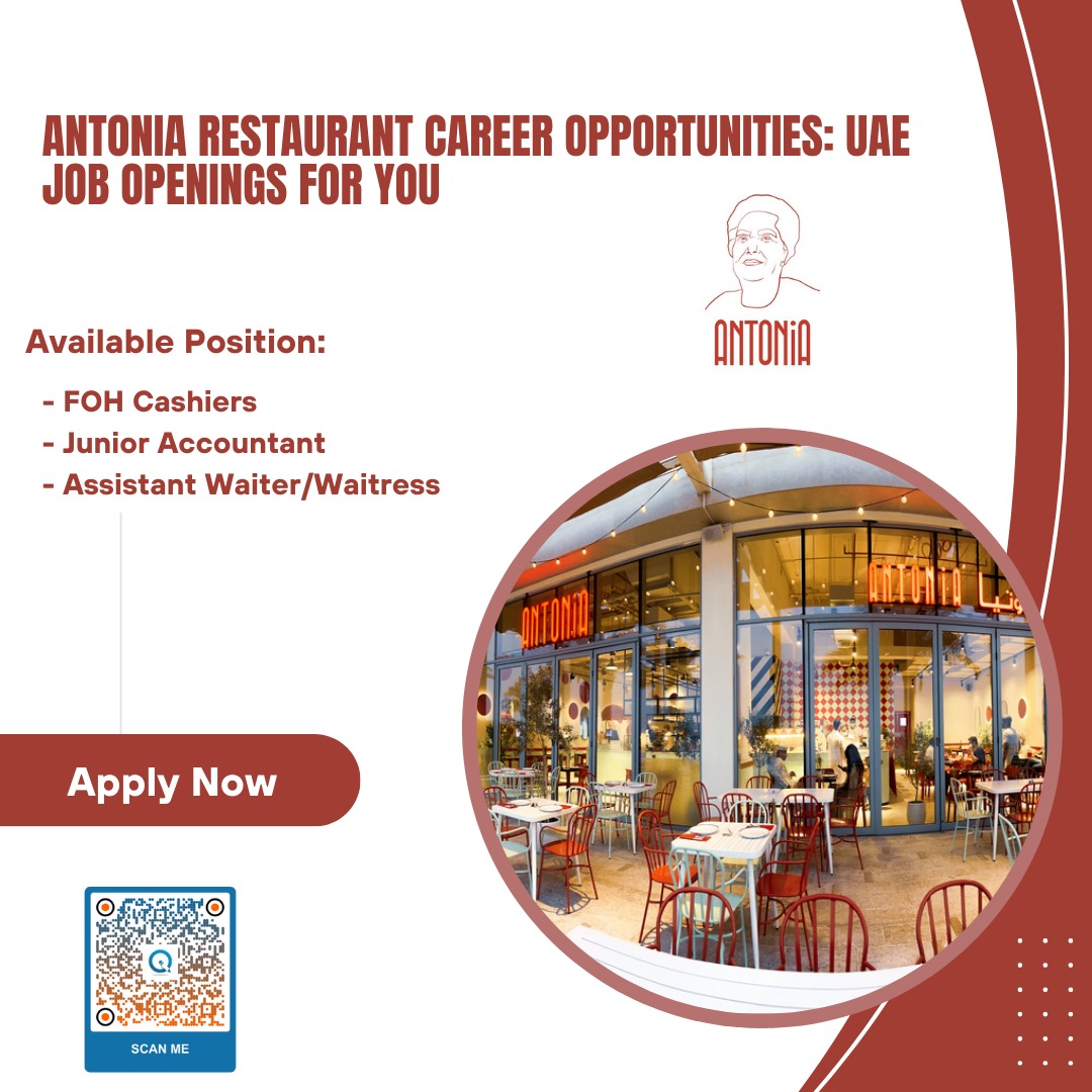 KaylaUsamah's tweet photo. Antonia Restaurant UAE Careers: Exciting Roles for Job Seekers

Apply Online: https://t.co/nRp6DNnFxd

#AntoniaRestaurant #CareersOpportunity #JoinOurTeam #HospitalityJobs #September2024 https://t.co/3efSxnyEil