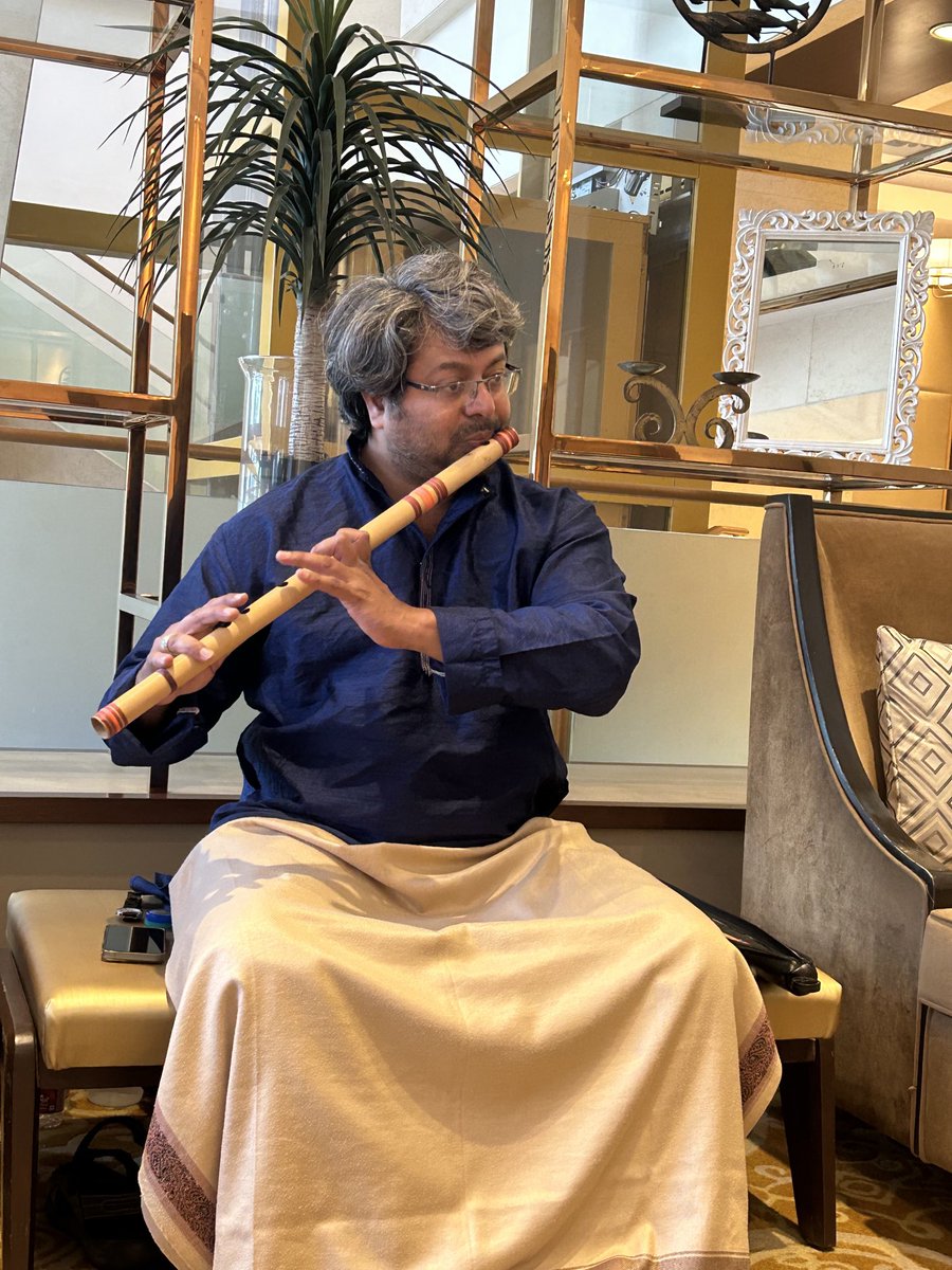 Experiencing soothing tunes from @Tejaswi Haridas . Amazing talent