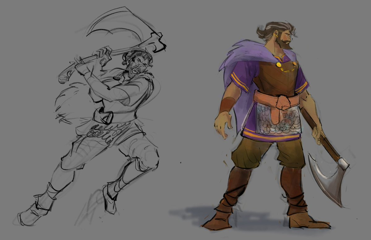 criticallynerdy's tweet photo. Idea sketches for a potential alternate reality where in the Odyssey is a Celtic myth! 
#conceptart #theodyssey #odysseyart https://t.co/5XN18lDfpD