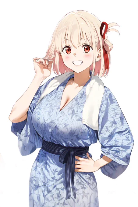 浴衣ちさと と 浴衣たきな 