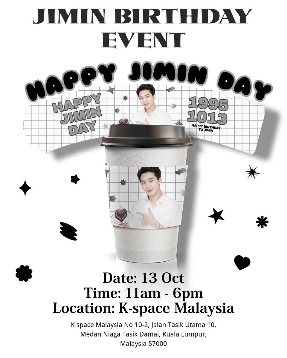 army_0724_'s tweet photo. EVENT NAME: LETTER FROM JIMIN 
• JIMIN BIRTHDAY CAFE EVENT
• 10.13 (Sun)
• 11am - 6pm
• K space Malaysia No 10-2,Jalan Tasik Utama 10,Medan Niaga Tasik Damai, Kuala Lumpur, Malaysia 57000
@cupsleeveMY #JIMIN #지민 #Jiminbirthdayevent #jiminevent #jiminface #jiminmuse #klcafe https://t.co/4FRhGYYnVj