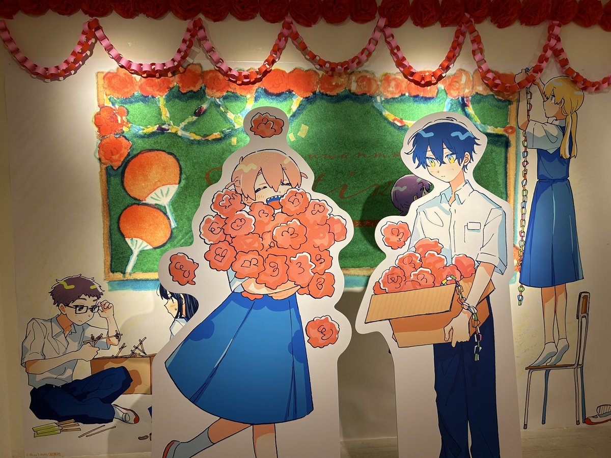 clockwise_0's tweet photo. 貴重なアナログ原稿や大きい絵がたくさんでキャラクターたちの表情をじっくり見れたりアナログならではの塗りの感じが見れて最高でした…　　願わくば今出てない同人誌も電子とかで読めると…嬉しいなーとか…

#るぅ１mm個展フェスティバル https://t.co/IJpB8AcC9w