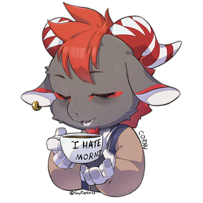 [Commission]
幫 <a href="/CornuGoat/">Cornu</a>  把他社畜喝咖啡這張完稿XDD