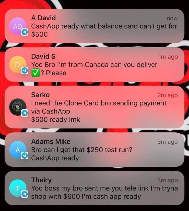 CloneUpdat52886's tweet photo. It’s a new day lets get it 🔥
Tapn https://t.co/vGOBRl6Vwa

#scams #sauce #cc #carding #swiping #bins #methods #fullz #spamming #scamming #banklogs #live #packs #cashapp #fraud #ccswipe #buyingcontent #iubb https://t.co/IKnlAx4DeF