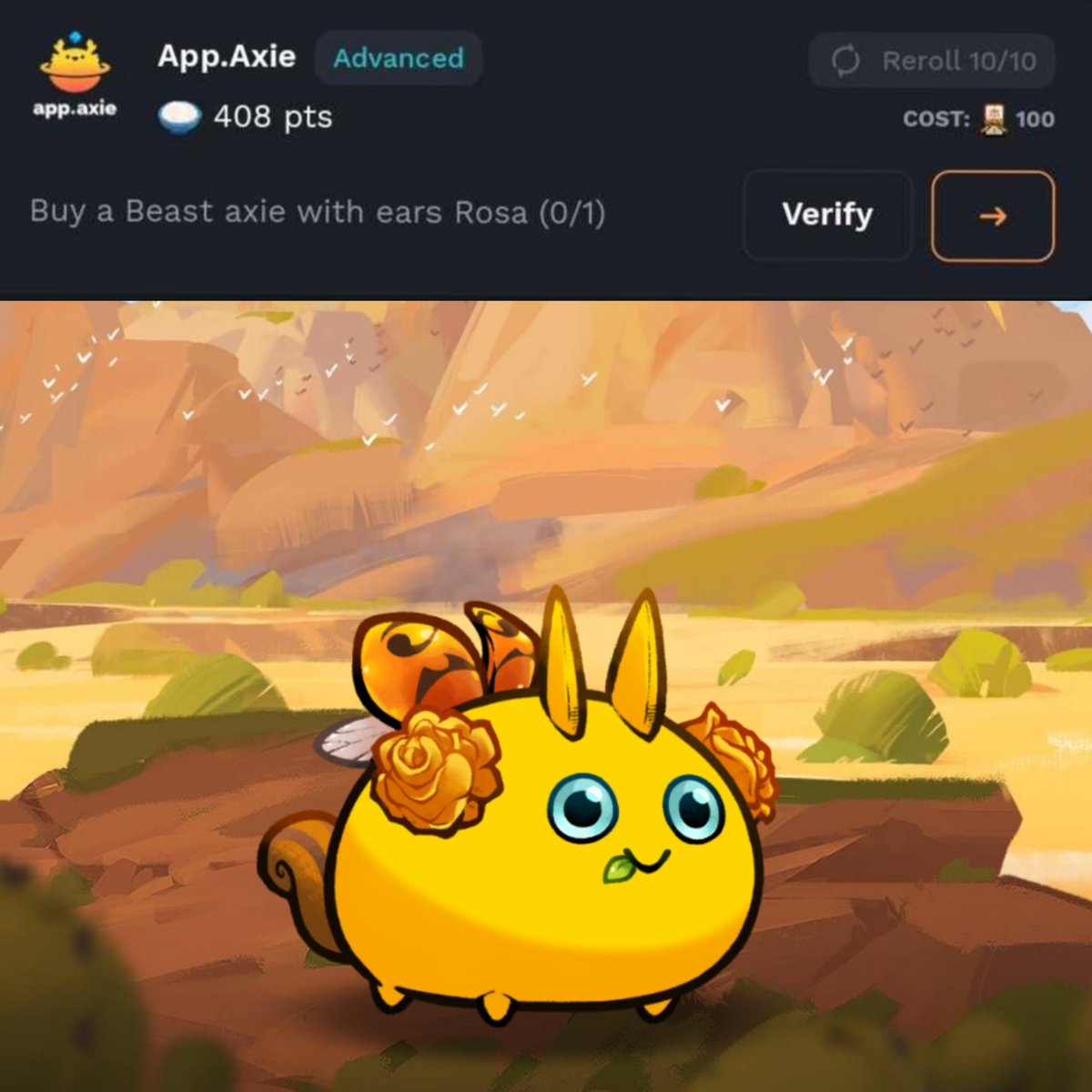 0xAesir's tweet photo. 🚨AXIE GIVEAWAY🚨

Bought this cutie as part of the Premium Bounty Board quest. Rather than reselling it, one of you can have it instead.

Choosing 1 tomorrow via picker at PBB reset 👌

Like and RT, that's it folks

Will probably do this weekly 👀

#AxieCreator
#KINDCreator
#AxieGiveaway