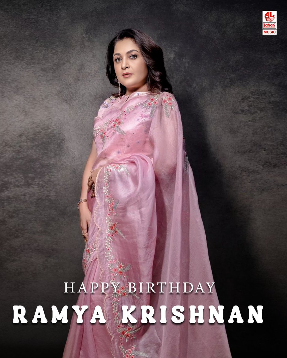 LahariMusic's tweet photo. Wishing the extraordinary @meramyakrishnan a magnificent birthday! 🎉🎂

#HappyBirthdayRamyaKrishnan #HBDRamyaKrishnan #RamyaKrishnan https://t.co/i2NIczUd5p