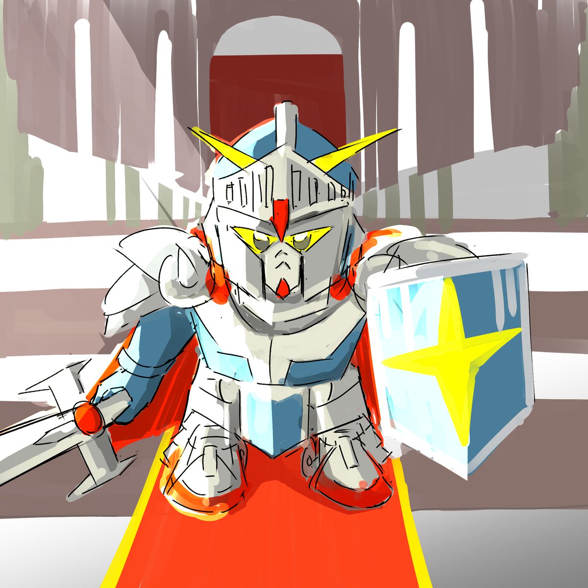 llu7s_u's tweet photo. ナイトガンダム
#イラスト  
#SDガンダム https://t.co/RDDn42mRt5