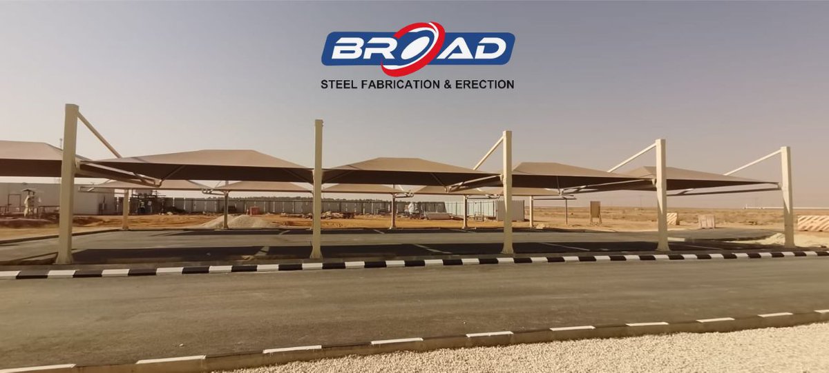 BroadCo_'s tweet photo. As BROADCO (Subsidiary of AURCO), we specialize in metal fabrication, offering expert services for a range of structures, including Pre-Engineered Buildings (PEB), warehouses, hangars, storage shelters, smoking shelters, steel door steps, stair handrails, and car parking shades. https://t.co/xfQZ6BJLOY
