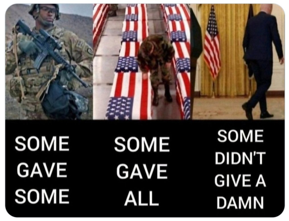 Capitaine_Jon's tweet photo. 2,010 days since #Americans were left@ Afghanistan under #Taliban rule & #BidenHarrisAdministration swept it under a rug, along with taxpayer's money & equipment. About to start #WWIII #BidenDestroysAmerica #BidenWorstPresidentEver #HarrisworseVPever
#FJB #LetsGoBrand https://t.co/9CzjG9sTwf