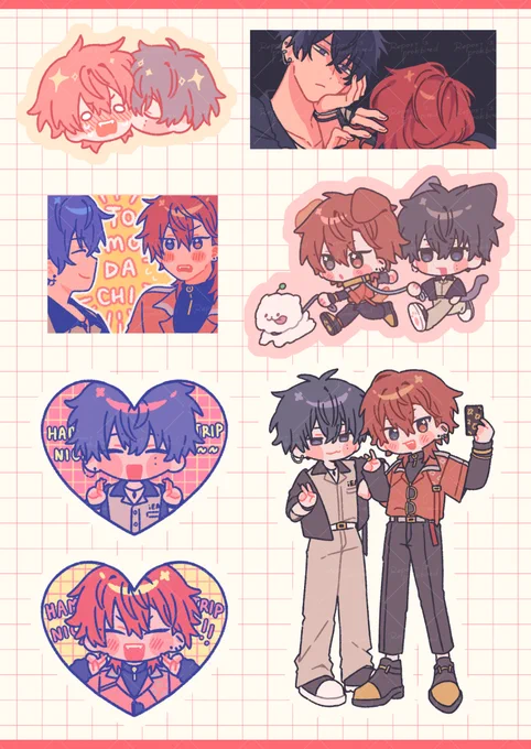 tenren stickersheet i made awhile ago... they are so tomodachi !!
#添練 