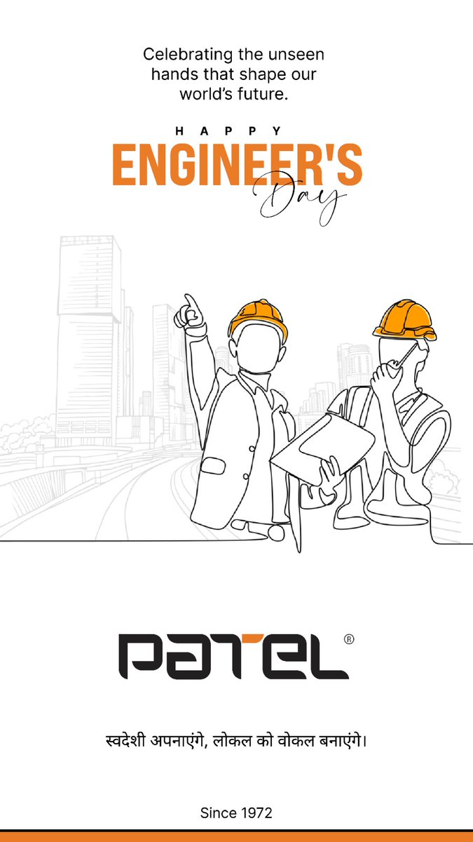 Patelinfra's tweet photo. #Happy Engineer's Day
#PatelInfrastructureLtd https://t.co/uQ4MX9Fd30
