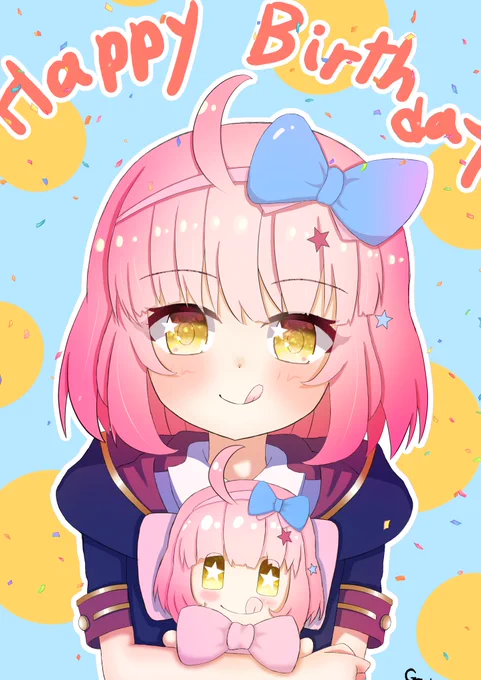 #チエル誕生日ちぇるーんおめでとう!!!(過去絵レタッチ版) 