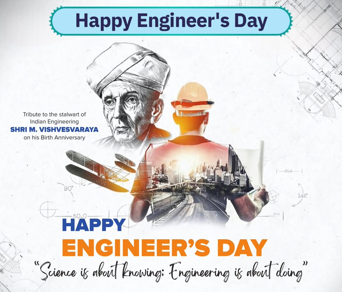 आधुनिक भारत के महान अभियंता, भारत रत्न से सम्मानित डॉ एम. विश्वेश्वरैया जी को उनकी जयंती पर शत शत नमन ।  

देश की प्रगति में अग्रणी भूमिका निभाने वाले सभी अभियंताओं को राष्ट्रीय अभियंता दिवस की हार्दिक शुभकामनाएं। 
#EngineersDay2024