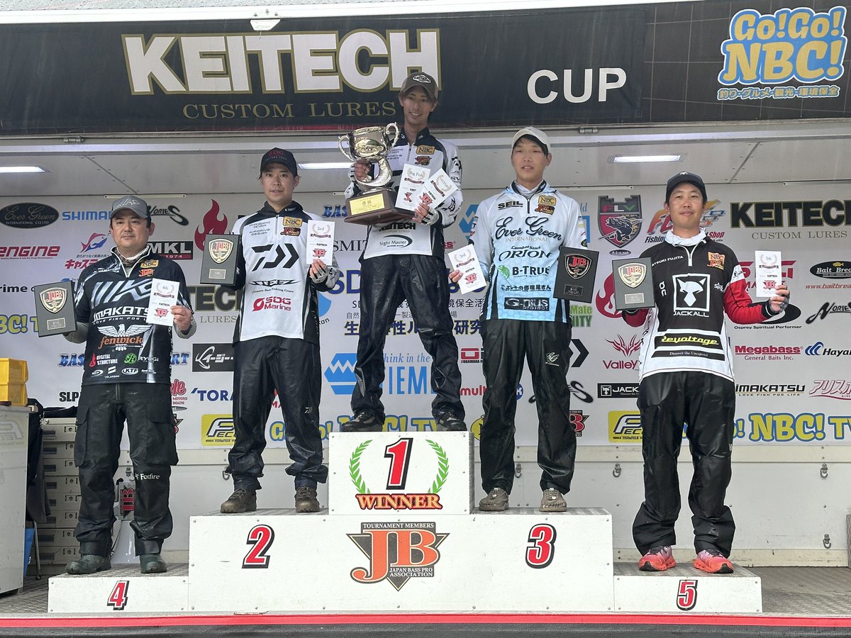 wwwjbnbcjp's tweet photo. JBトップ50 第4戦 ケイテックCUP　桧原湖
お立ち台
1.宇佐見素明
2.山下���輝
3.志達海輝
4.山岡計文
5.藤田夏輝 https://t.co/pIVExziMmD