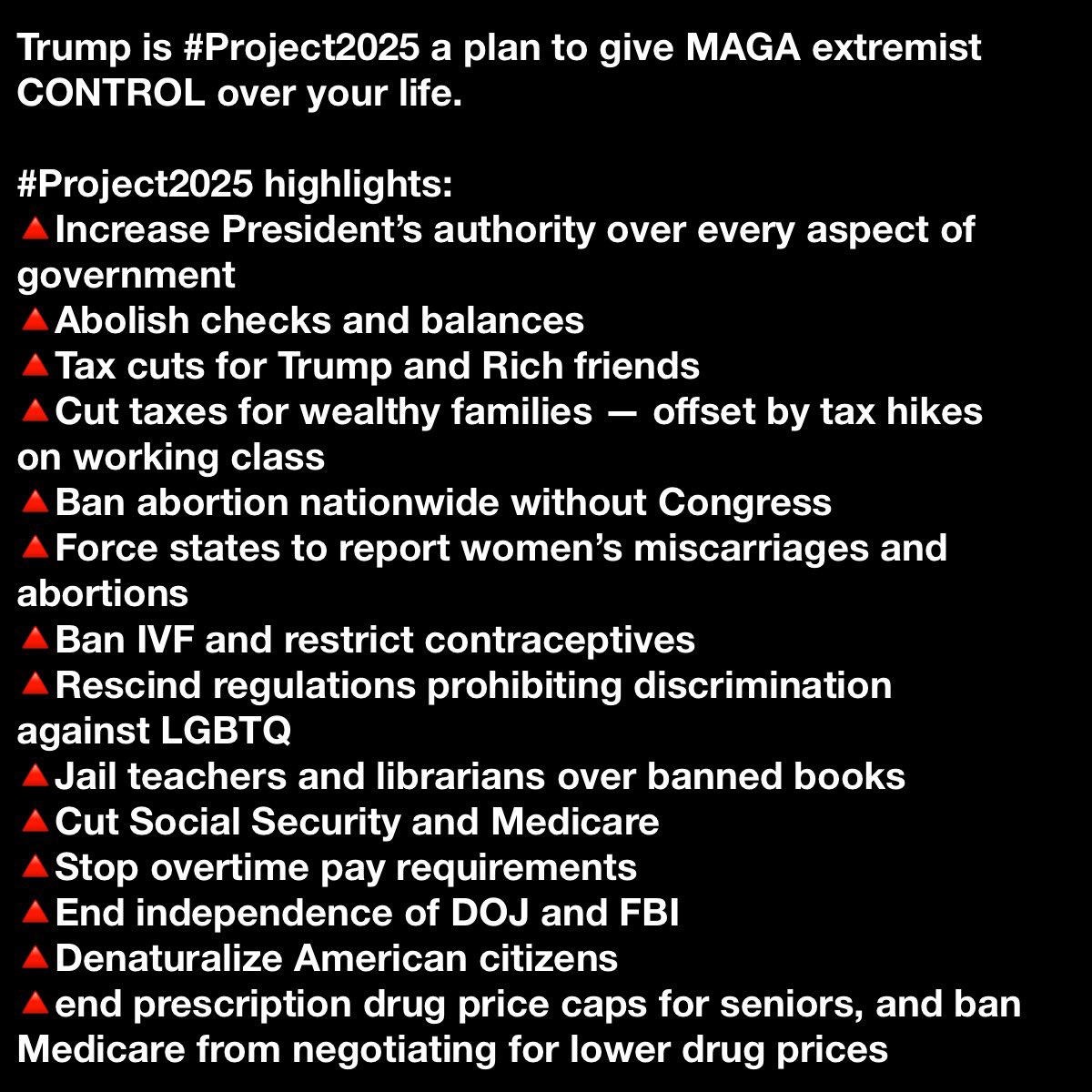 ResisterChic's tweet photo. @PeteButtigieg We should keep talking about #Project2025 https://t.co/iE9K6XBiGX