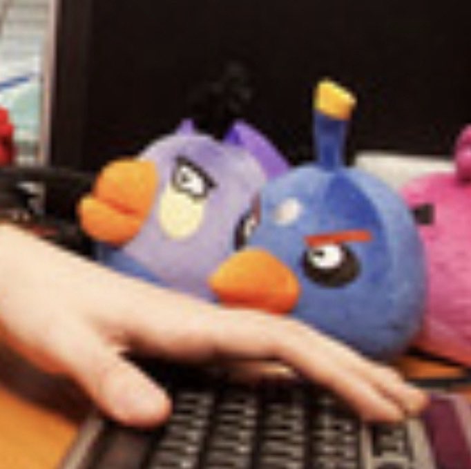 AbPlushWiki's tweet photo. Fact #9 
We all know of the iconic Red, Chuck, Bomb, and Matilda plush made by Commonwealth Toys, but did you know? There were very interesting fabric test samples made of each plush, made in very unique and intriguing colors. They were made in 4” and seen in these photos. https://t.co/QlrfIu1mHC