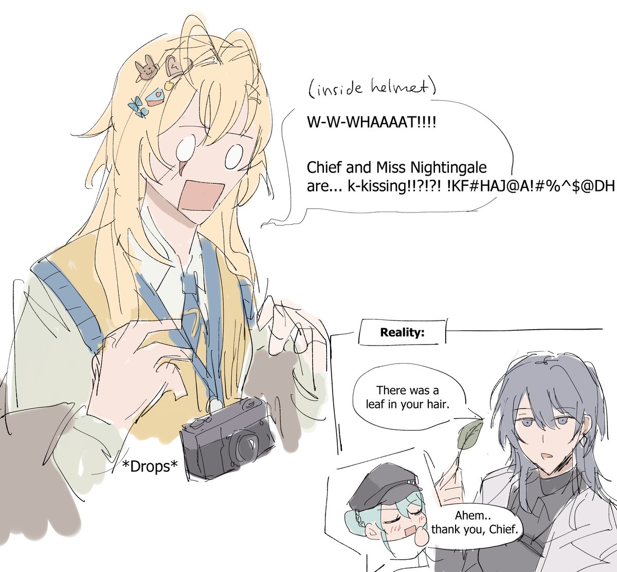 mkn_bkm's tweet photo. I feel like no one ever draws Lynn, so I decided to (ft. Chief &amp; Nightingale) #无期迷途 #무기미도 #無期迷途 #PathtoNowhere #PTN https://t.co/AeOt2ns6bH