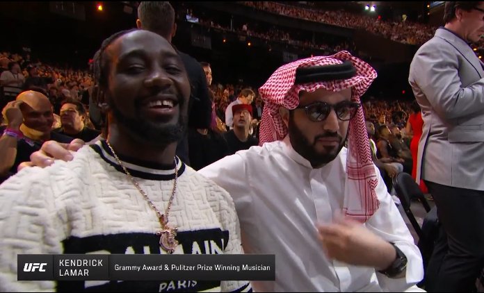 ringmagazine's tweet photo. Terence Crawford being confused with Kendrick Lamar on the UFC broadcast today… https://t.co/NJMFcP7weY