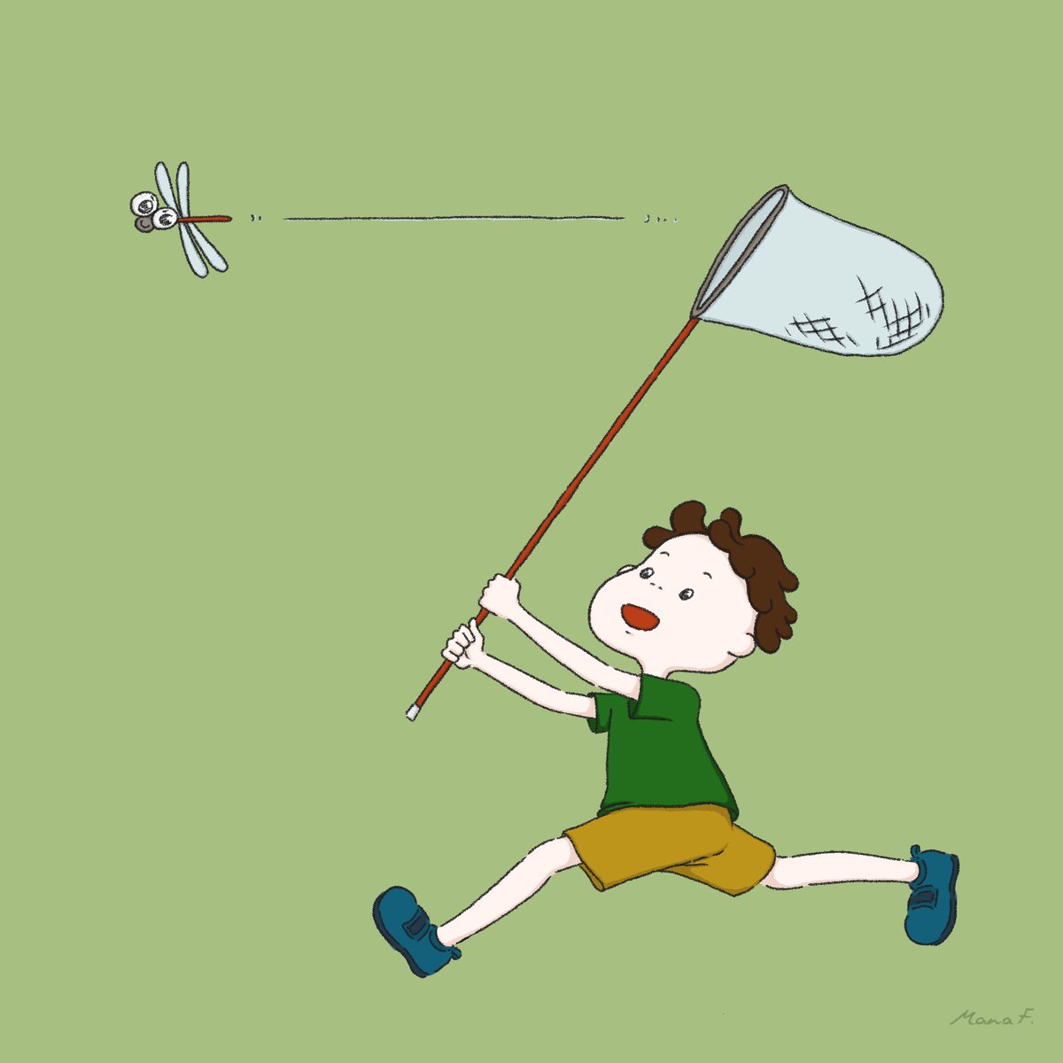 【とんぼ/dragonfly】
秋ですね🍂
お久しぶりです。1ヶ月ぶりくらい？かな
ここ最近はやらかしを連発しながら生きており自信とかどこかに吹き飛ばしながら元気に楽しく過ごしています😂

9月も残り半分🌛✨

あ、この絵はトンボが余裕で逃げてるところがこだわりです😎