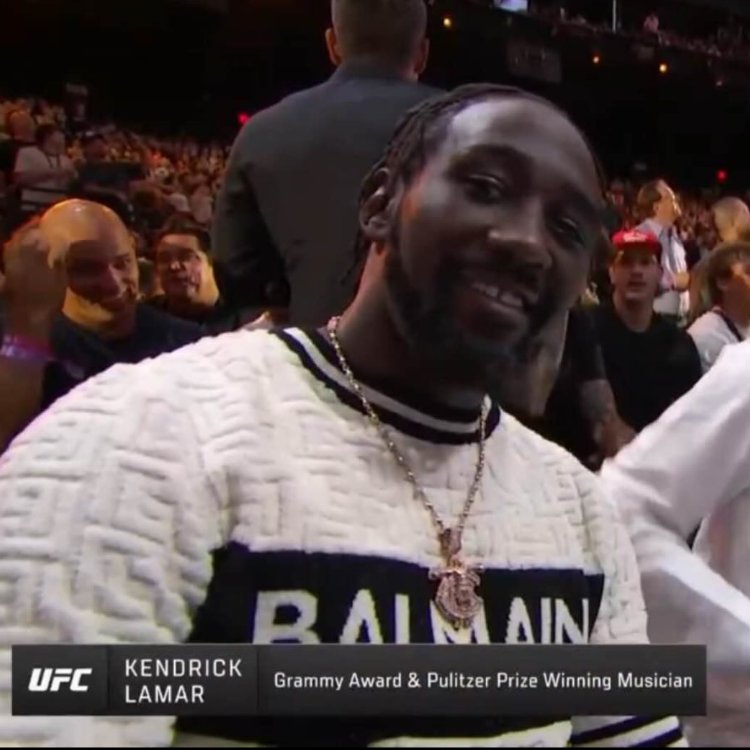 THATBOYMMAGURU's tweet photo. NO WAY THE UFC JUST THOUGHT TERRANCE CRAWFORD WAS KENDRICK LAMAR 😭😭"emmy award winning production team" by the way. #UFC306 #UFCNoche https://t.co/woLWhnco4n