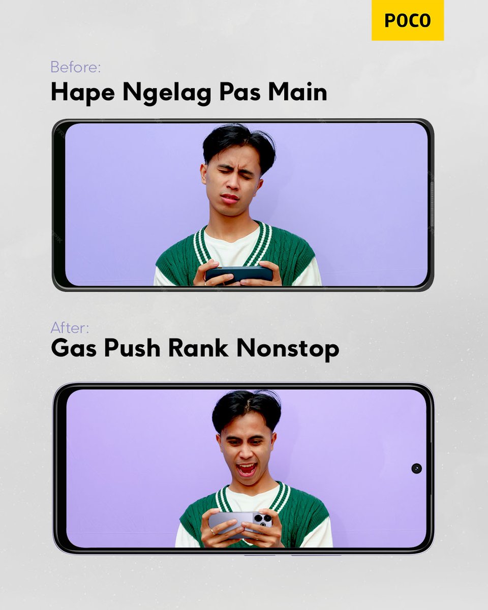 POCO_ID's tweet photo. Siapa aja nih yang bisa relate? Coba dong komen versi lo gimana before dan after pake #POCOM6!

#GenerasiMaksimal https://t.co/bvVDvAgzb3