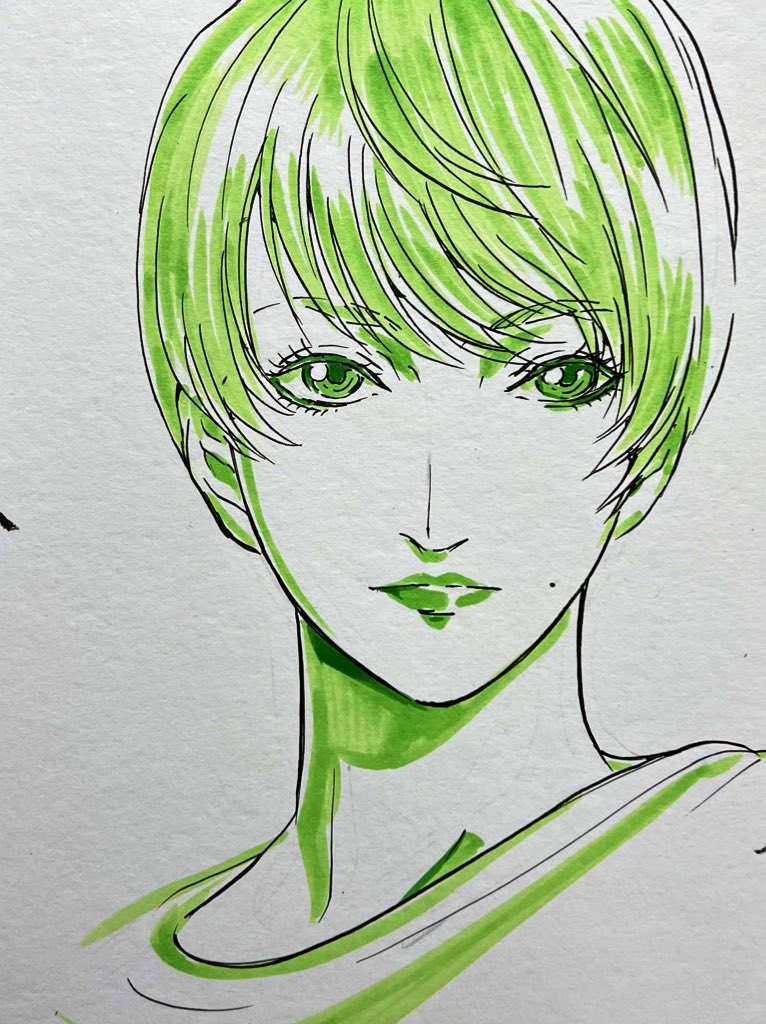 似顔絵描いてるよ 