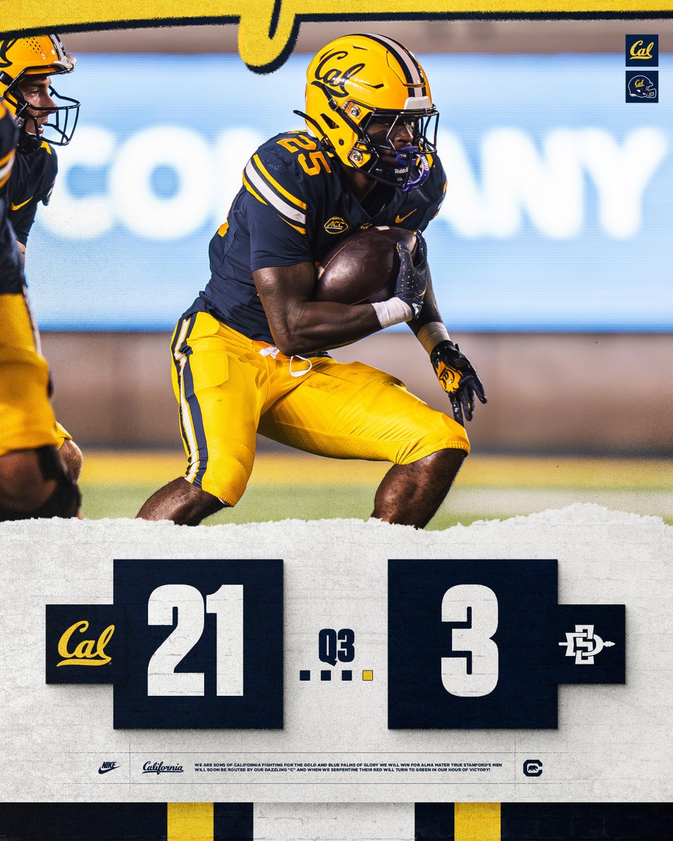 CalFootball's tweet photo. 🔵🔵🔵🟡

#GoBears | #ALLIN https://t.co/iOaKbowbmG