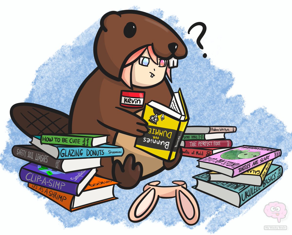 MyWackyBrain's tweet photo. Kevin the beaver (@Lil_Bunnny ) trying to be a bunny. 

Also books: @bulbiebrooke @Shoomimishoom @BatAstro @Bookieson_ @NeurosamaAI @Vedal987 @Corprall @YourAverageBo @HoneyX9Y @honeygalaxbee @dumb_lil_robot 

#art #drawing #digitalart https://t.co/GpJ0wjQI5F