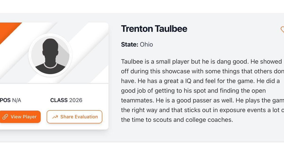 Trenton Taulbee took a trip up north Saturday to participate in the PrepHoops 250 Expo. 

Talked to him a bit about what to expect earlier this week and it sounds like it went great for him. This writeup is great for him, but frankly STILL doesn’t say en… instagr.am/p/C_7RJRCNeGb/