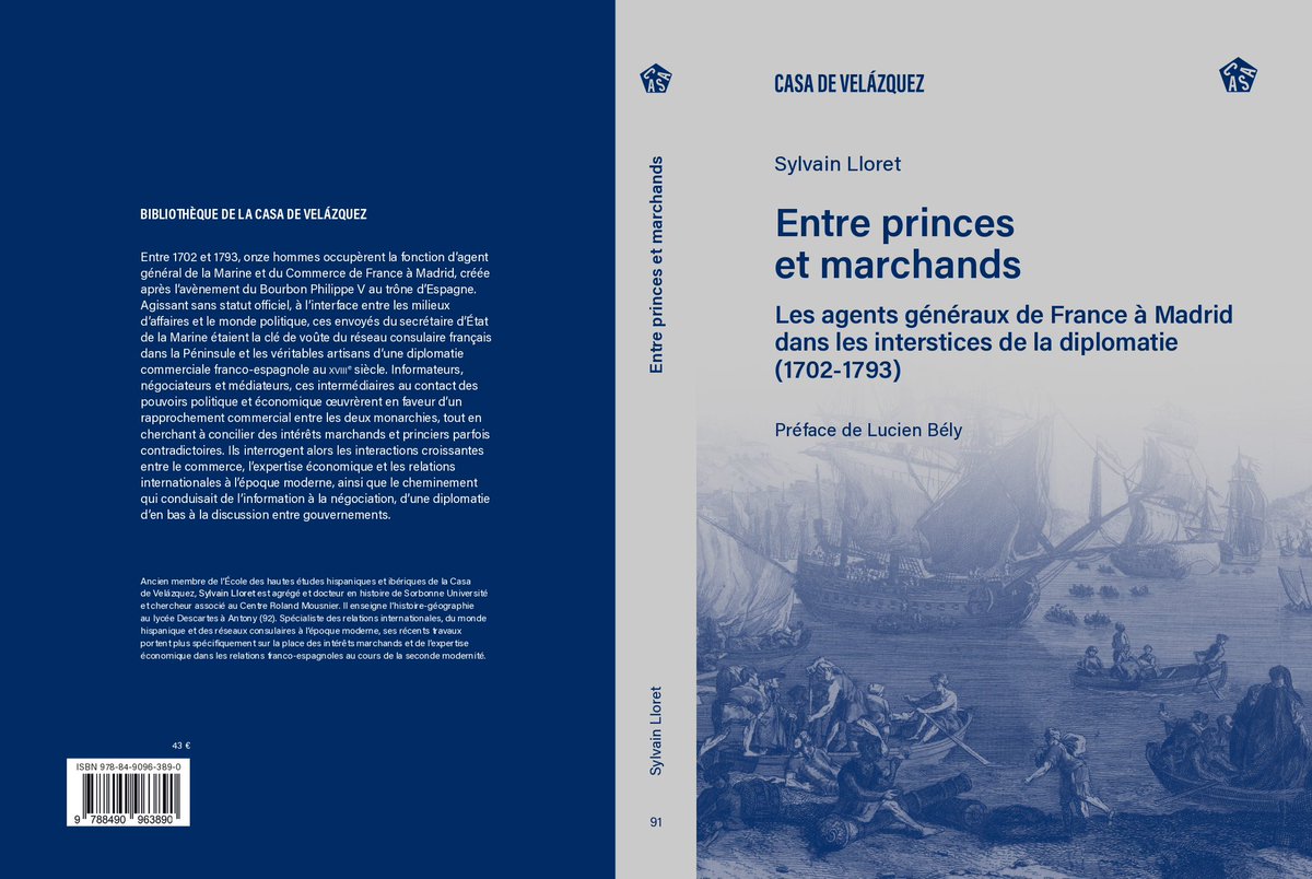 À paraître, l’ouvrage issu de ma thèse qui propose une histoire des liens entre pouvoirs marchand et politique dans les relations internationales. J’y explore la place des intérêts et de l’expertise économiques dans les relations franco-espagnoles au XVIIIe siècle.